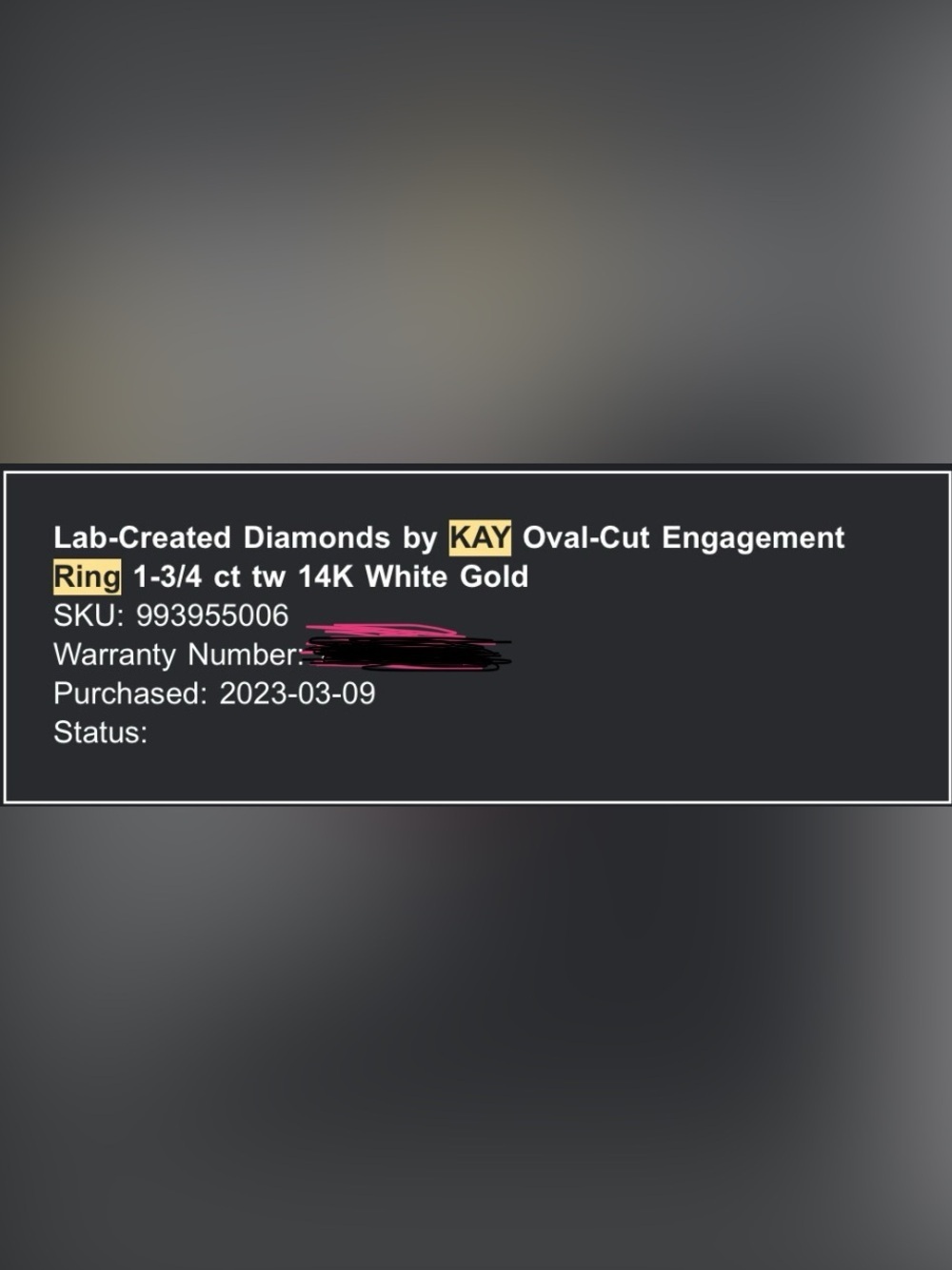 Elegant Silver Lab Diamond Engagement Ring - Picture 13 of 13